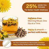 SKMTT Dandelion Leaf & Root Herbal Tea Bags - Caffeine-Free, No Sugar, 60 Teabags