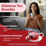 SKMTT Hibiscus Herbal Tea Bags - Caffeine-Free, No Sugar, 60 Teabags