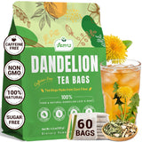 SKMTT Dandelion Leaf & Root Herbal Tea Bags - Caffeine-Free, No Sugar, 60 Teabags