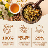 SKMTT Dandelion Leaf & Root Herbal Tea Bags - Caffeine-Free, No Sugar, 60 Teabags