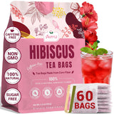 SKMTT Hibiscus Herbal Tea Bags - Caffeine-Free, No Sugar, 60 Teabags